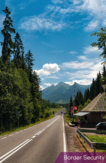 Mountain road border security